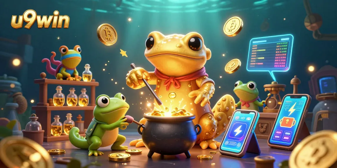 Experience winning at u9win with this vibrant illustration of a magical casino environment.