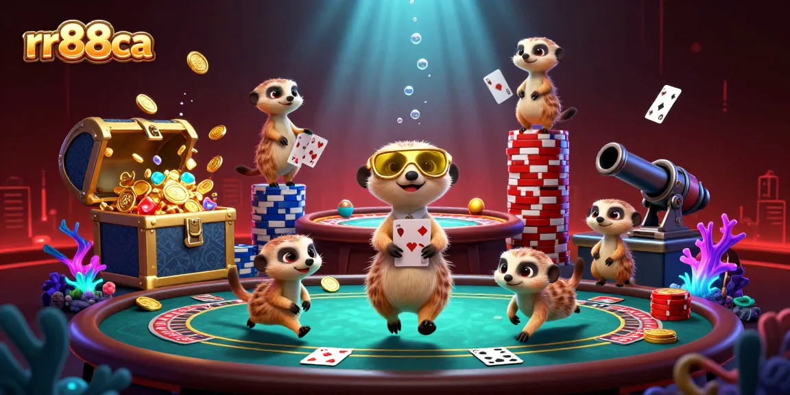 Experience the excitement of rr88ca as meerkats manage a vibrant casino, showcasing thrilling games and treasures.