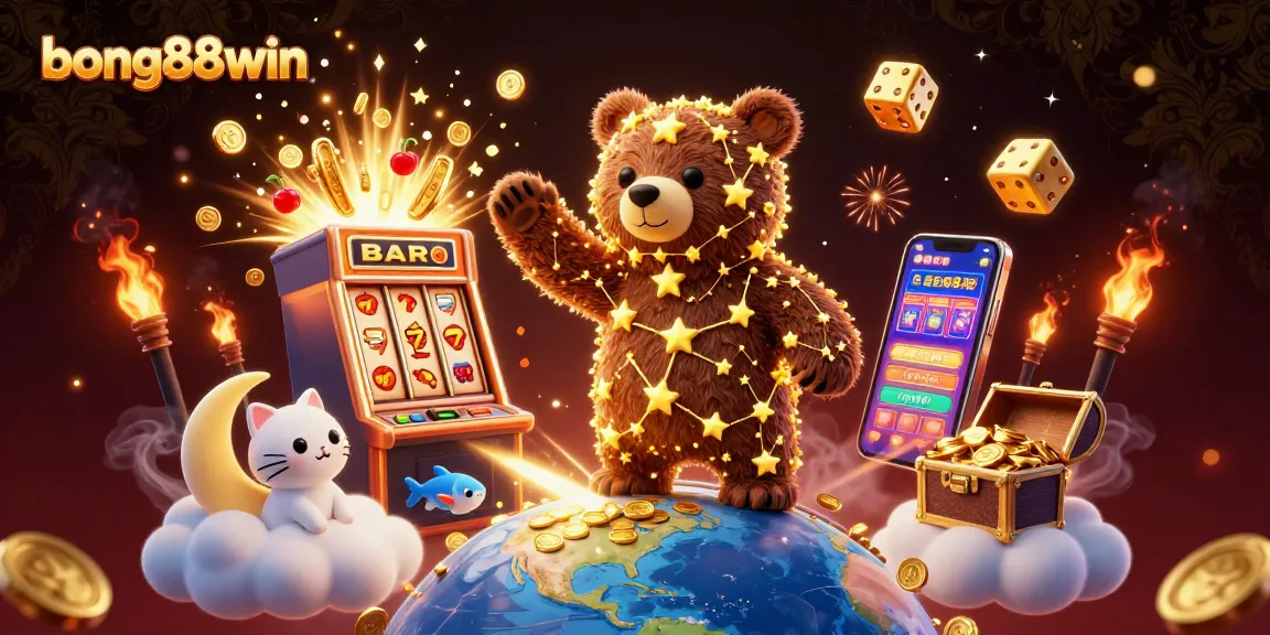 Experience thrilling casino action at bong88win with vibrant 3D illustrations and engaging gaming elements.