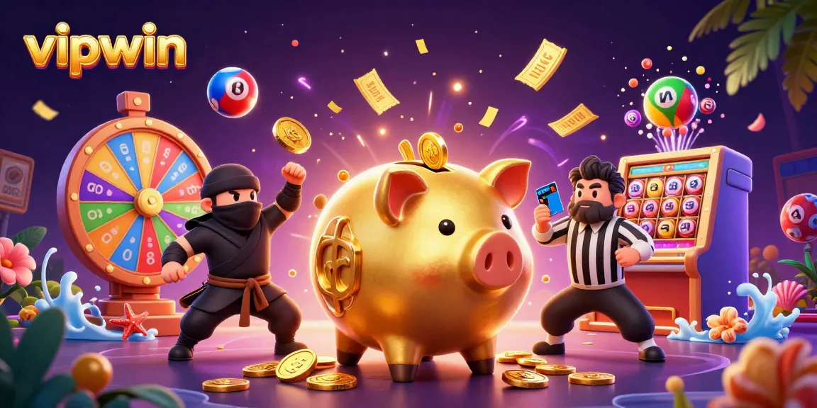 Win big at vipwin with an exciting casino showdown featuring dynamic characters and colorful elements.
