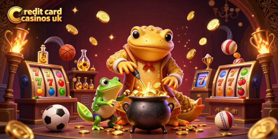 Experience top credit card casinos UK with an epic illustration showcasing gaming excitement and vibrant casino elements.